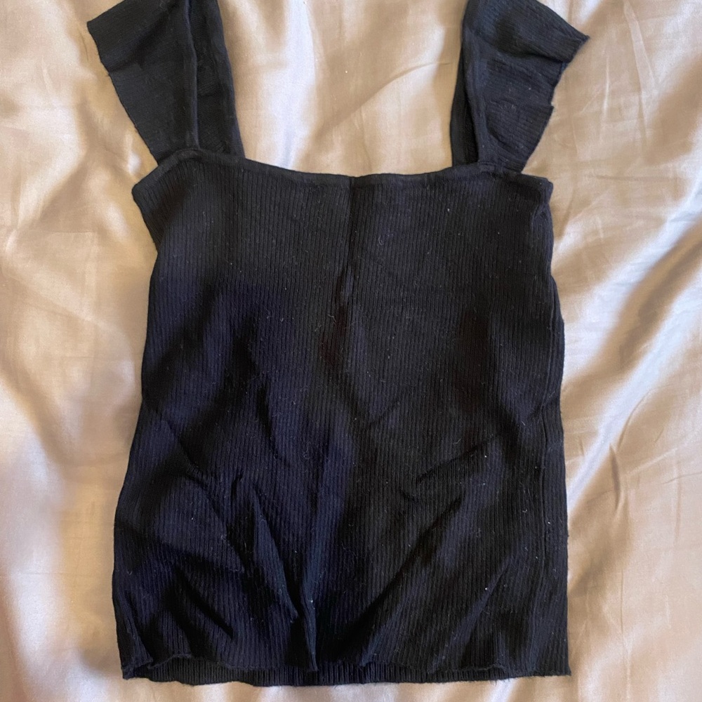 Garage Black Fitted Tank Top